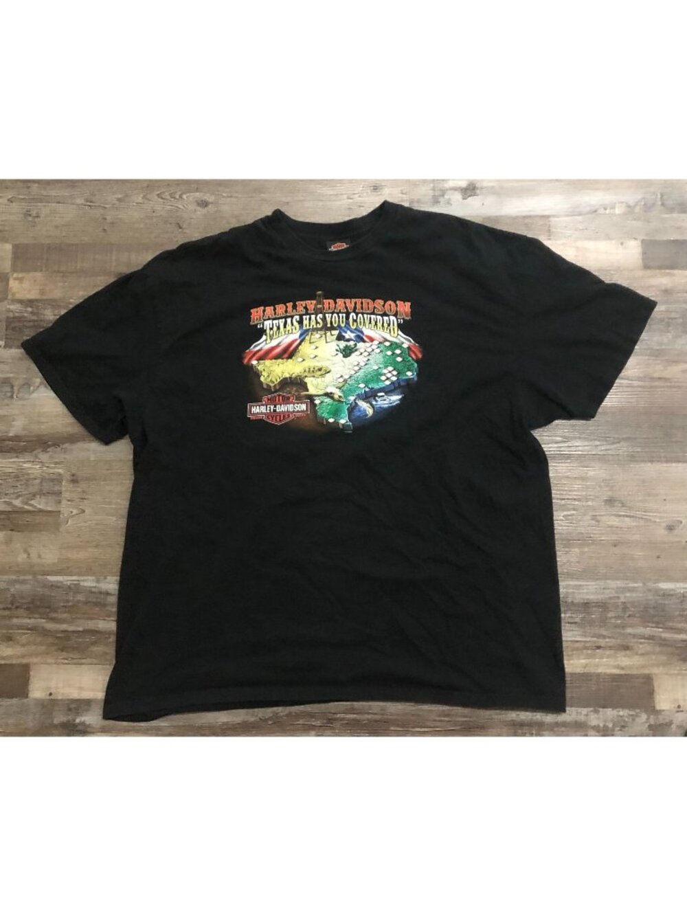 Harley Davidson Mens 3XL Texas Has You Covered Double Sided T Shirt Black